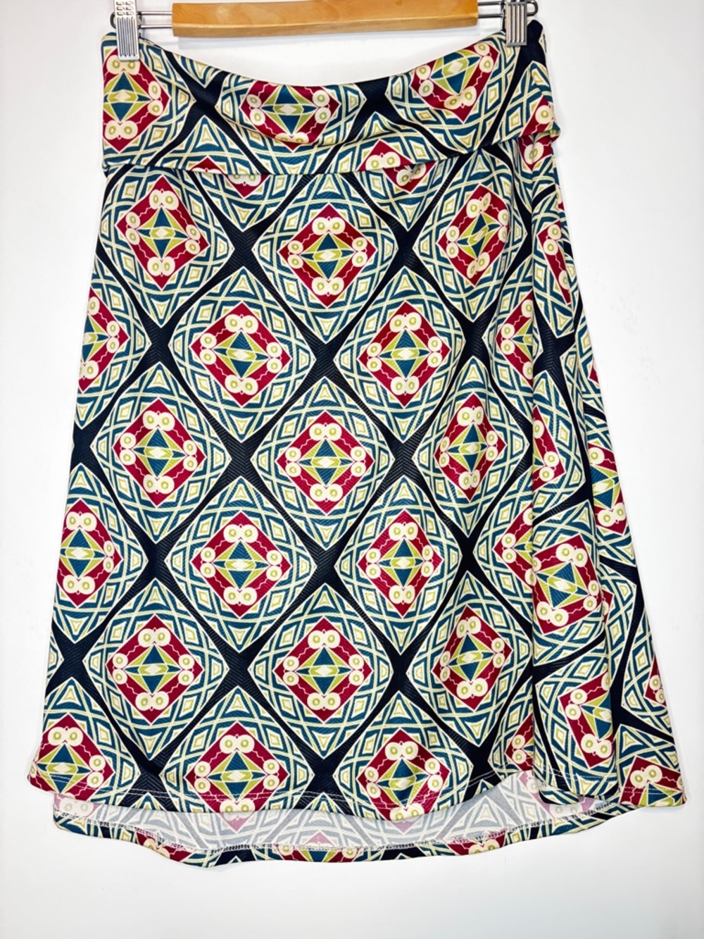 LuLaRoe "Azure" Multicolor Geometric Print Skirt - M | 8-10 -